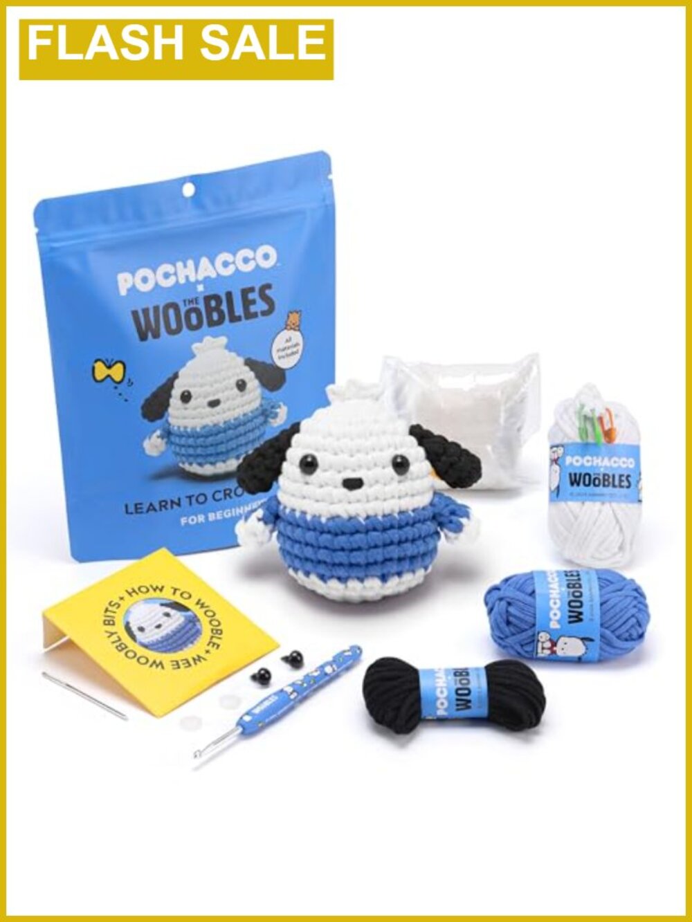 Beginner Crochet Kit Pochacco Sanrio Amigurumi DIY Craft Gift